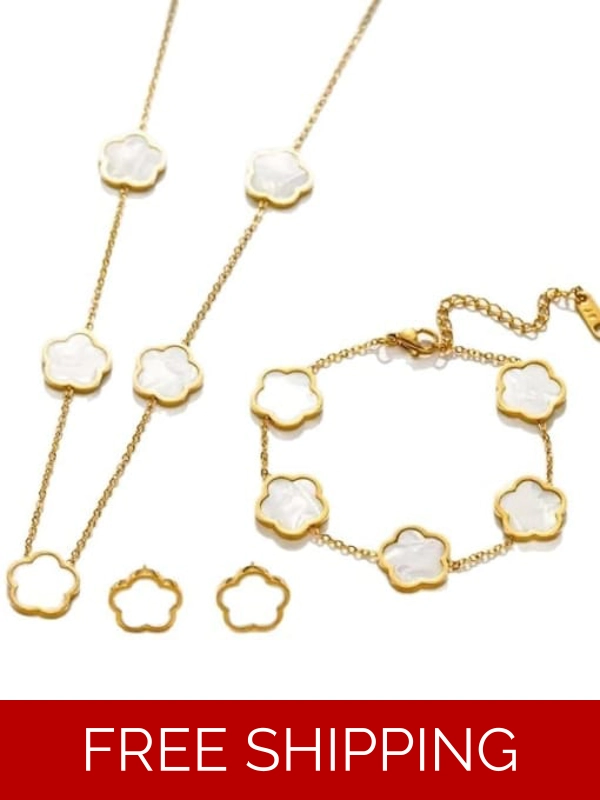 Stainless Steel Earring Bracelet and Necklace Set